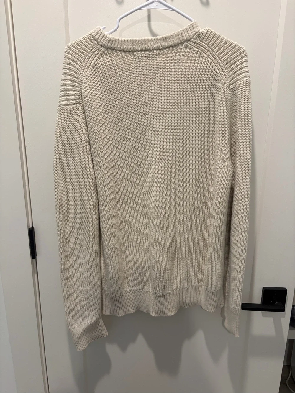 Calvin Klein Beige Ribbed Crewneck Sweater